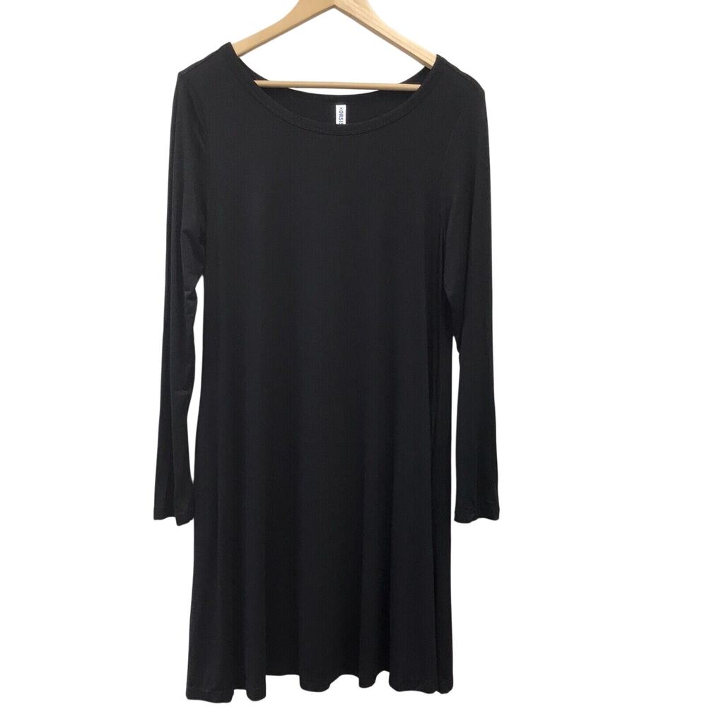 Korsis Dress Womens Large Black Pockets